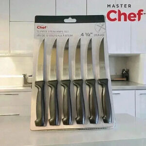 Master Chef, 12-Piece Steak Knife Set, 4 1/2’’